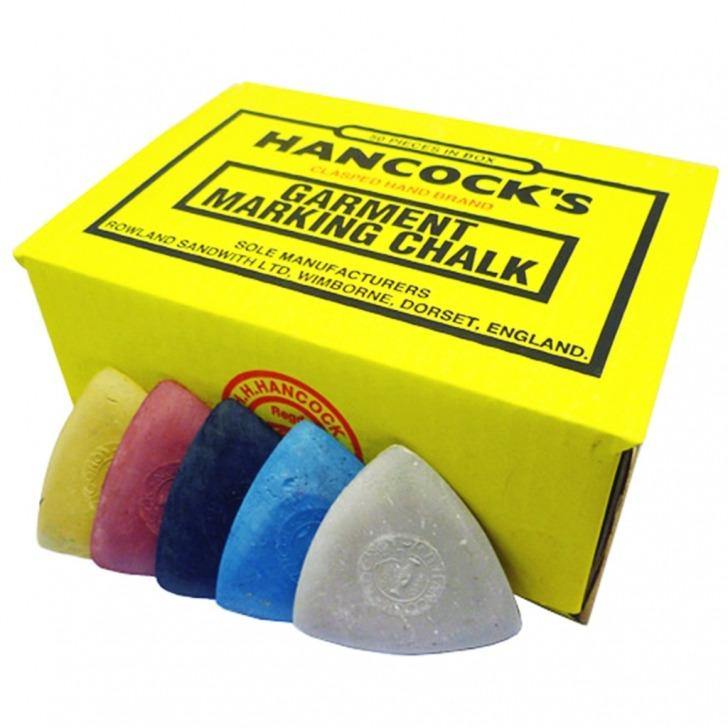 HANCOCKS GARMENT MARKING CHALK, BOX 50. (Available in white, assorted, yellow, red, blue & black) - Tacura